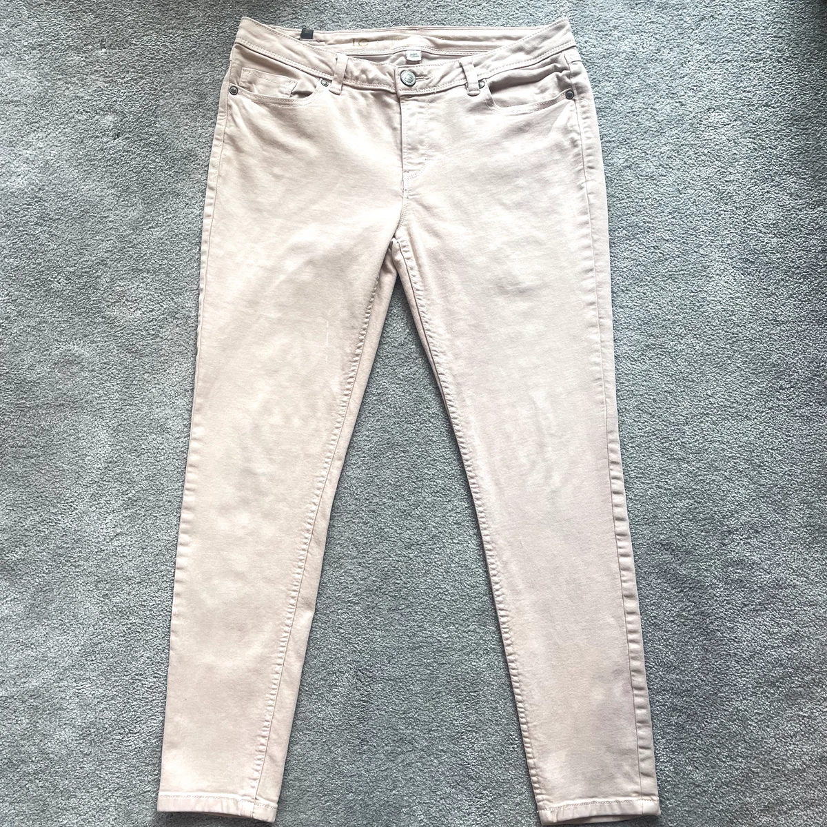 LC Lauren Conrad Jeans Women's 10 Pink Light Wash Mid Rise Skinny Jeans  *Stains*