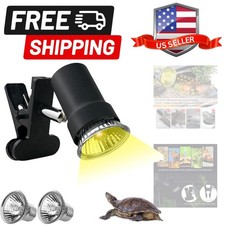 Turtle Heat Lamp  2 Heating Bulbs 50W,35W, Reptile UVA UVB Basking Spot Lamp...