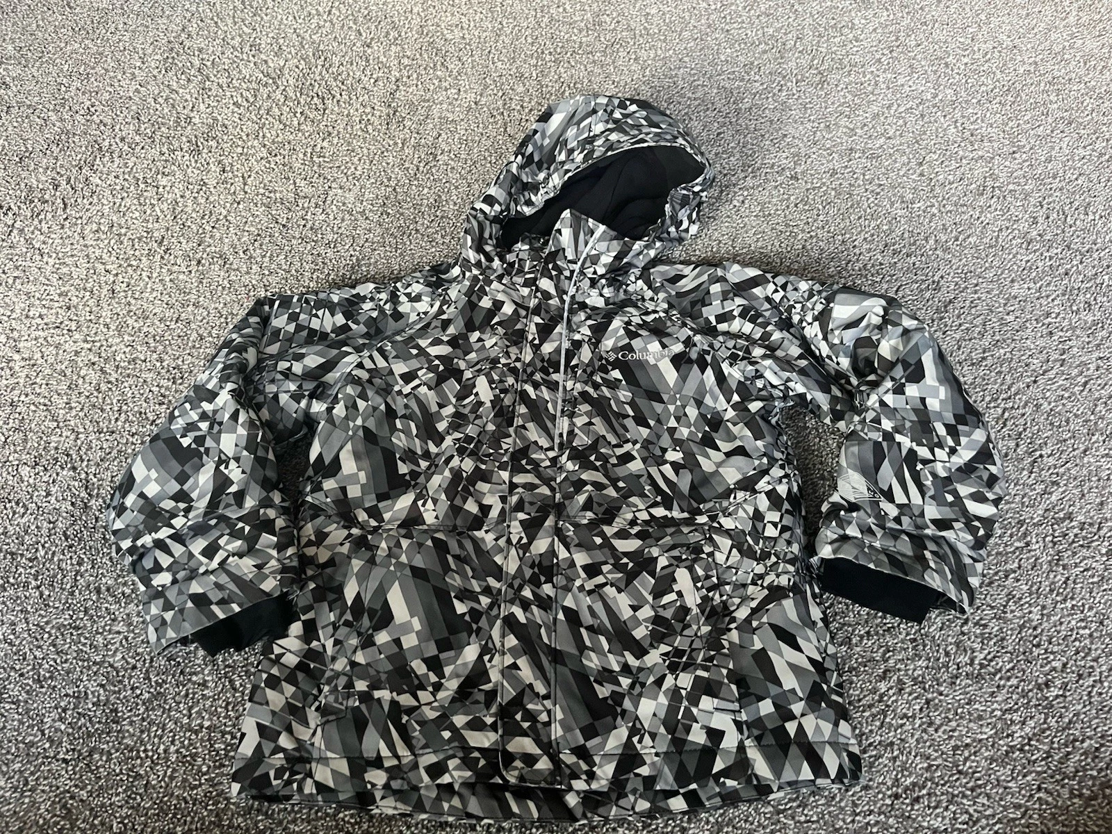 Columbia Puffer Jacket Boys XS Omni Heat Hooded Outdoor Coat K1