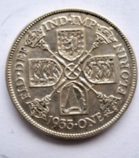1933 Great Britain George V Florin | Silver .500 | 11.14g total | Excellent