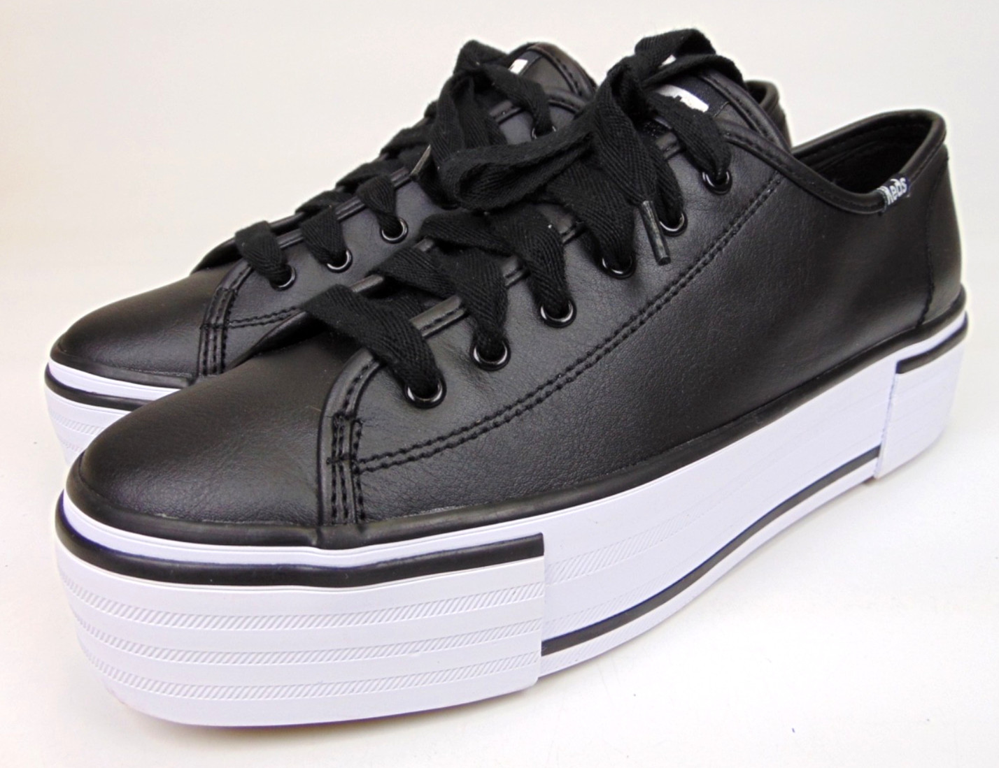 Keds Champion Triple Up Women's Platform Sneaker Size 7.5 M Black Leather Shoes image 8