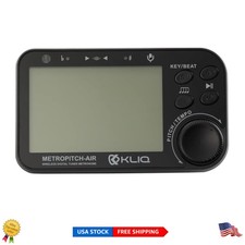 Compact KLIQ MetroPitch Tuner Metronome - Perfect for All Musicians, Black