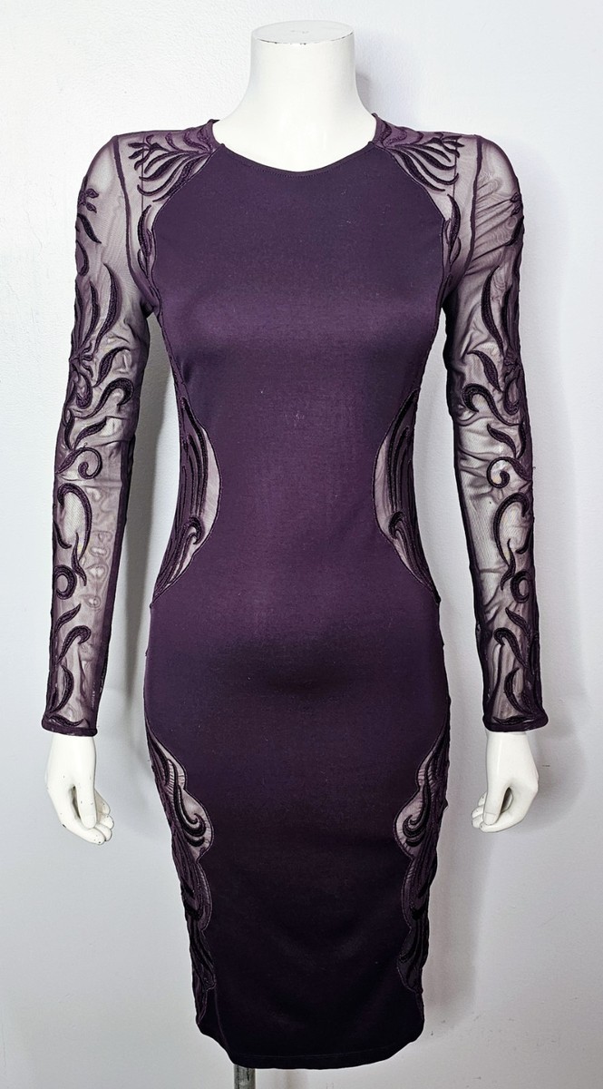 marciano purple dress GUESS BY MARCIANO Jaime Cutout Dress Purple Size 6 NWT