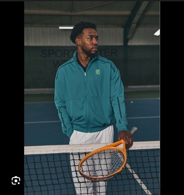 New L Nike Court Heritage Tennis Jacket Full Zip Mineral Teal
