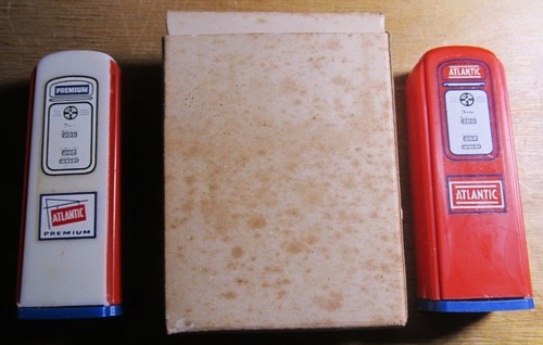 Atlantic Gasoline Mini Gas Pump Salt & Pepper Shakers In Original Box