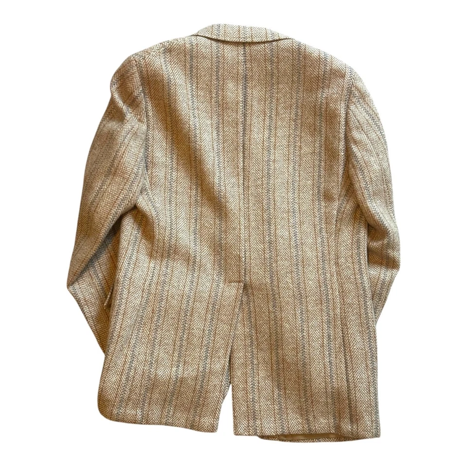 Nordstrom x Harris Tweed 42R Striped Herringbone Wool Sport Coat Blazer - Image 2 of 4
