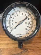 Marshalltown Instruments G26672 4.5” Gauge 0-15 PSI NIB MADE USA FIG 400 1/2” L4