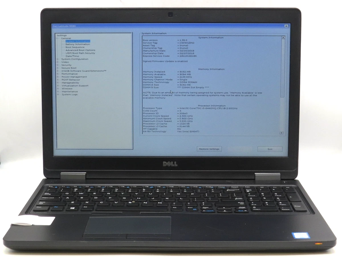 Dell Less than 100 GB Intel Core i5 6th Gen. PC Laptops & Netbooks