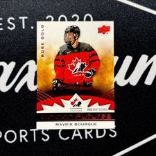 20-21 UD Team Canada Juniors MAVRIK BOURQUE Golden Futures Red /99 Dallas Stars