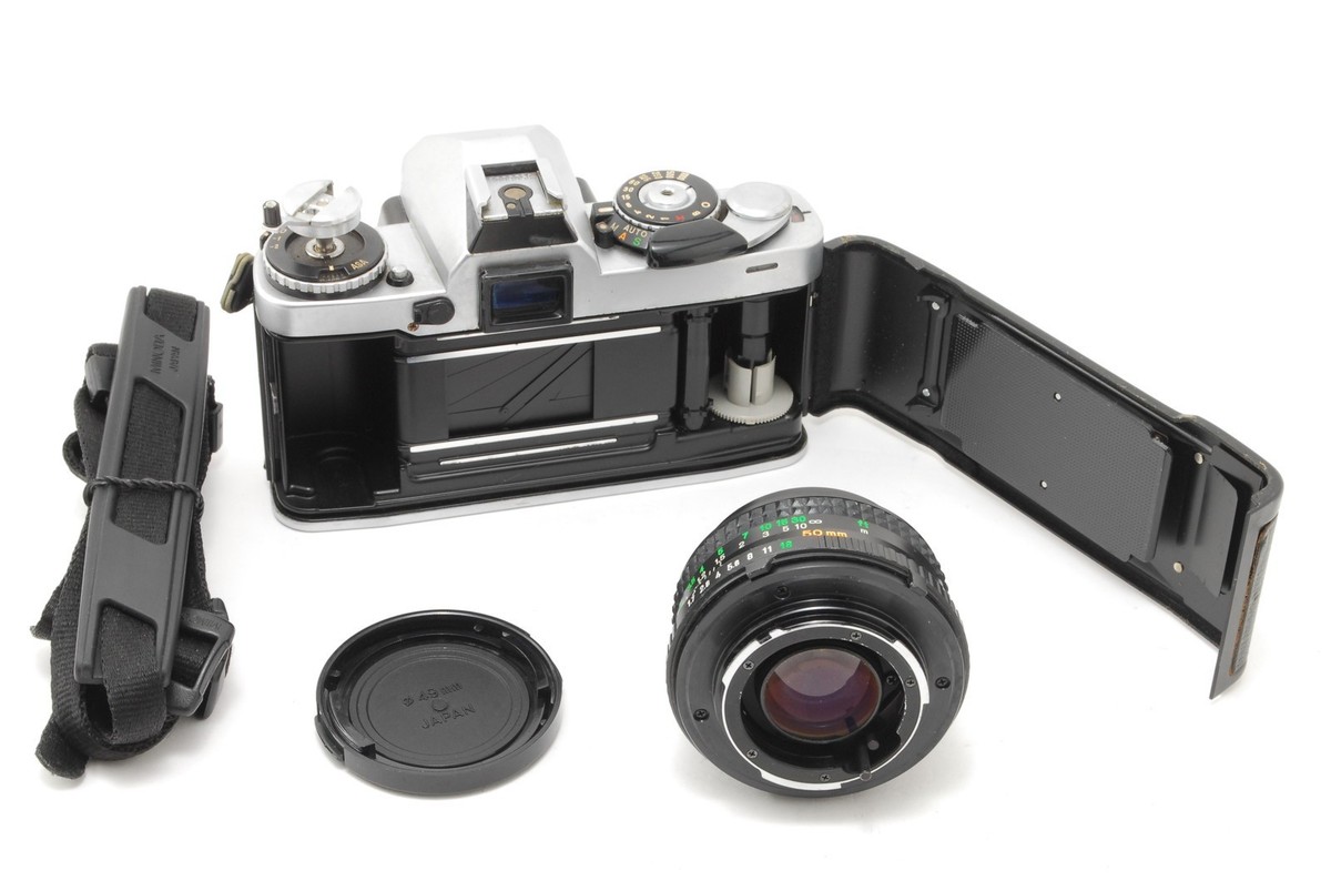 NEAR MINT] Minolta XD Silver 35mm Film Camera MD Rokkor 50mm