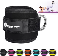 Ankle Strap for Cable Machine, Gym Ankle Cuff for Kickbacks, Leg Extensions, Glu