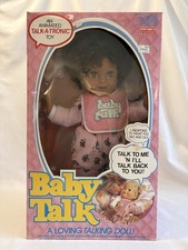 Vtg Galoob Baby Talk Animated Talk-A-Tronic Interactive Girl Doll- READ Descrip