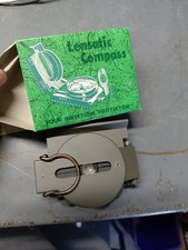 Vintage Metal Lensatic Compass  Made in Japan With Box