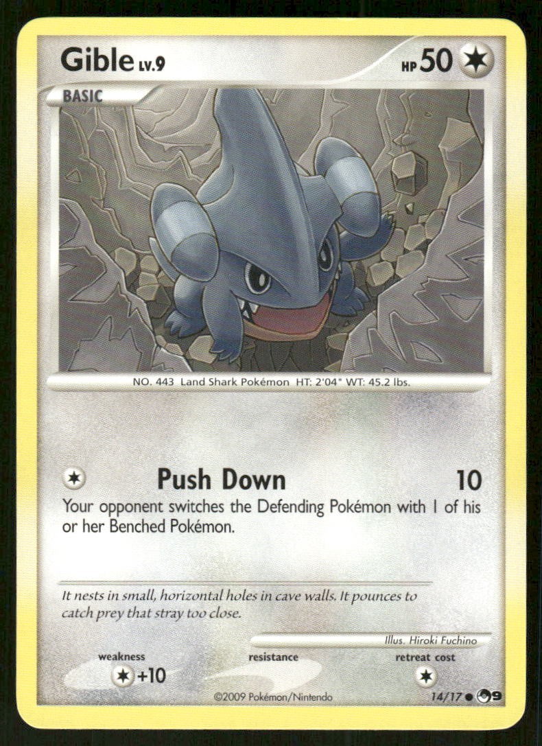 Pokemon Tcg Gible #14 Pokemon POP Series 9 LP