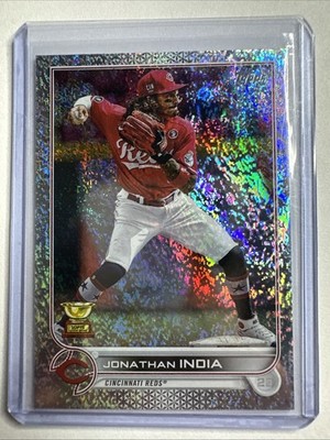 2022 Topps Chrome Jonathan India #563 Black&White Mini-Diamond Refractor 066/390