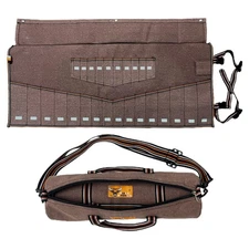 Wrench Organizer 26 Pocket Roll Up Pouch with Carry Bag Tool Metric & SAE Hand