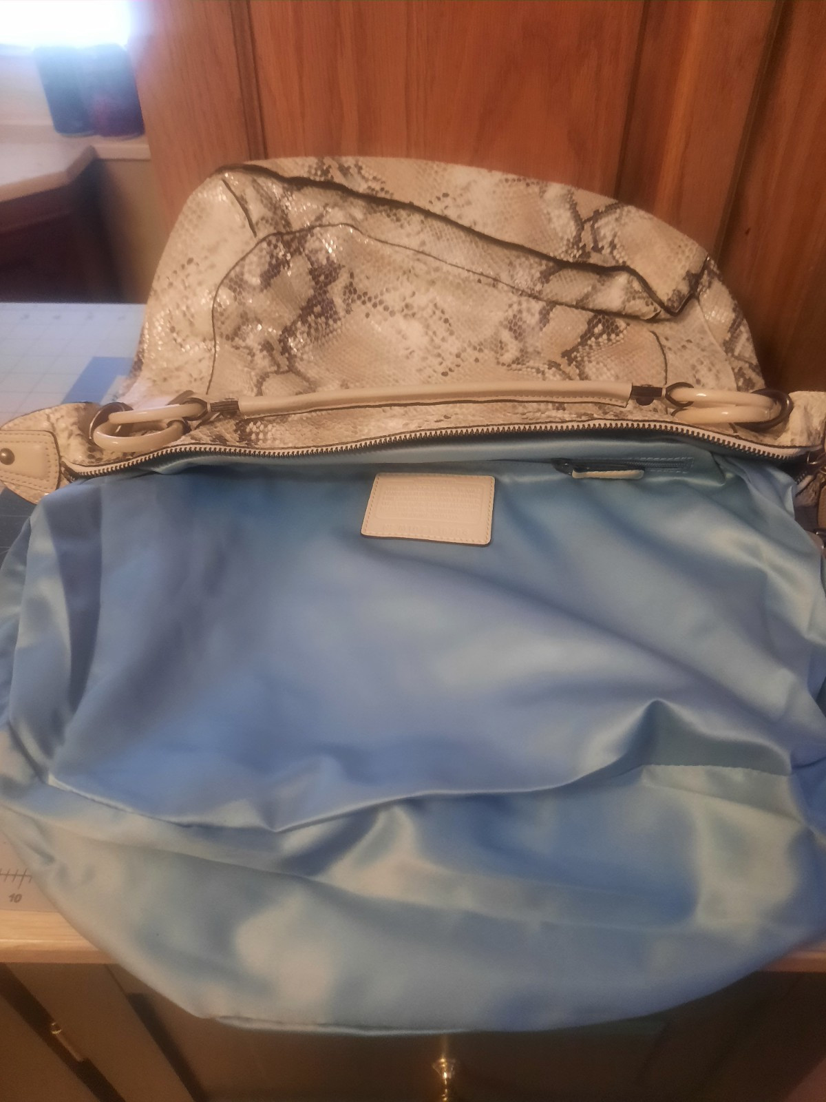 Coach Designer Python Snakeskin Embossed Leather … - image 11