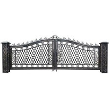Driveway Entry Gate 20ft Wide Fence Aluminum Patio Outdoor