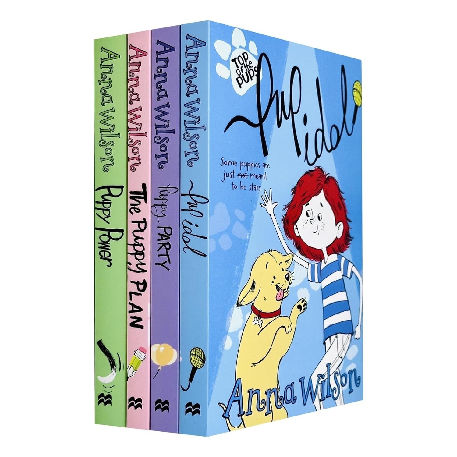 Anna Wilson Top of the Pups Collection 4 Books Set Puppy Power, Puppy Plan, Pup