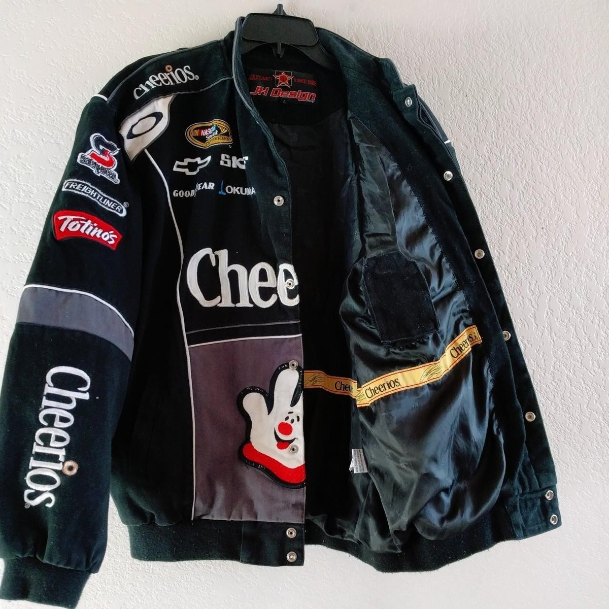 Vintage NASCAR Racing Jacket: Cordura Fabric, Satin Lining