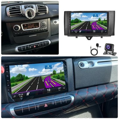 Android 15.0 Autoradio Carplay 2G+64GB Für Smart Fortwo 451 2010-2015 GPS KAM