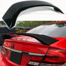 2012 2013 2014 2015 Honda Civic 4Dr GLOSS BLACK Si Style Rear Trunk Spoiler Wing