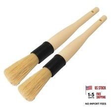 Boars Hair Soft Detail Detailing Brush 2 Pack Gentle Natural Bristle
