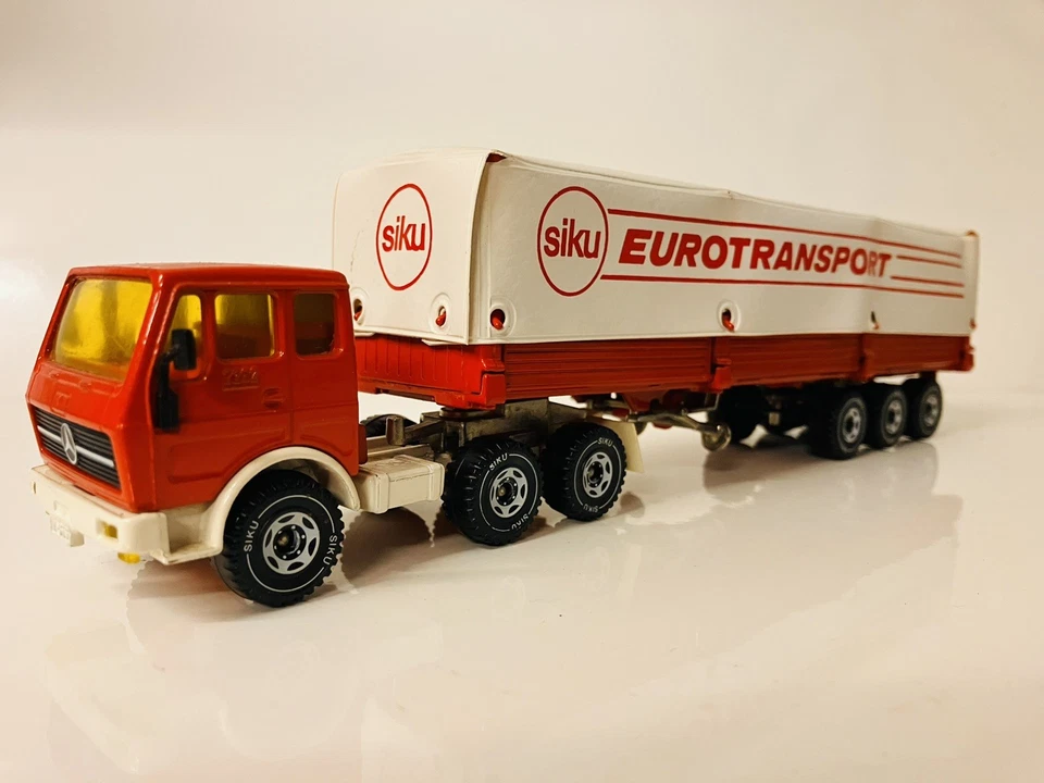 SIKU GERMANY #3412 MERCEDES TRANSPORTER WITH AWNING "EUROTRANSPORT" - Image 3 of 4