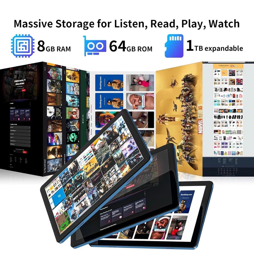 Tablet Android 15 de 10 pulgadas: Octa-Core, 8GB RAM 64GB, 7000mAh. Protección 2 años Foto 4 de 4