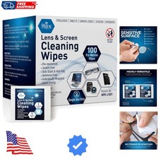 Lens and Screen Cleaning Wipes for Eyeglasses, Touch Screens, Cameras, Anti-F...