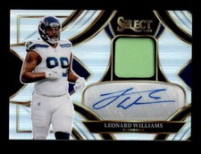 LEONARD WILLIAMS 2025 PANINI SELECT SILVER PRIZM JERSEY AUTO #007/249 T7164