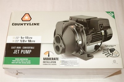 COUNTYLINE 1/2 HP 115V Cast Iron Convertible Jet Pump 10 GPM CL520 NIB