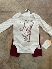 Disney Baby Winnie The Pooh Cloud Island 2-Piece Bodysuit Set Size 3 Months NWT
