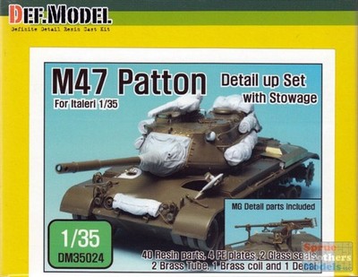 DEFDM35024 1:35 DEF Model M47 Patton Detail Up Set with Stowage (ITA kit)