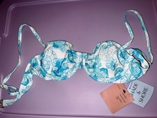 NWT Women's Shade  Shore Floral Padded Swim Top Size 34B 28 MSRP FREE SHIP