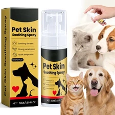 Pet Skin Treatment Spray for Dogs and Cats - Nature Soothing Solution New 50ml 