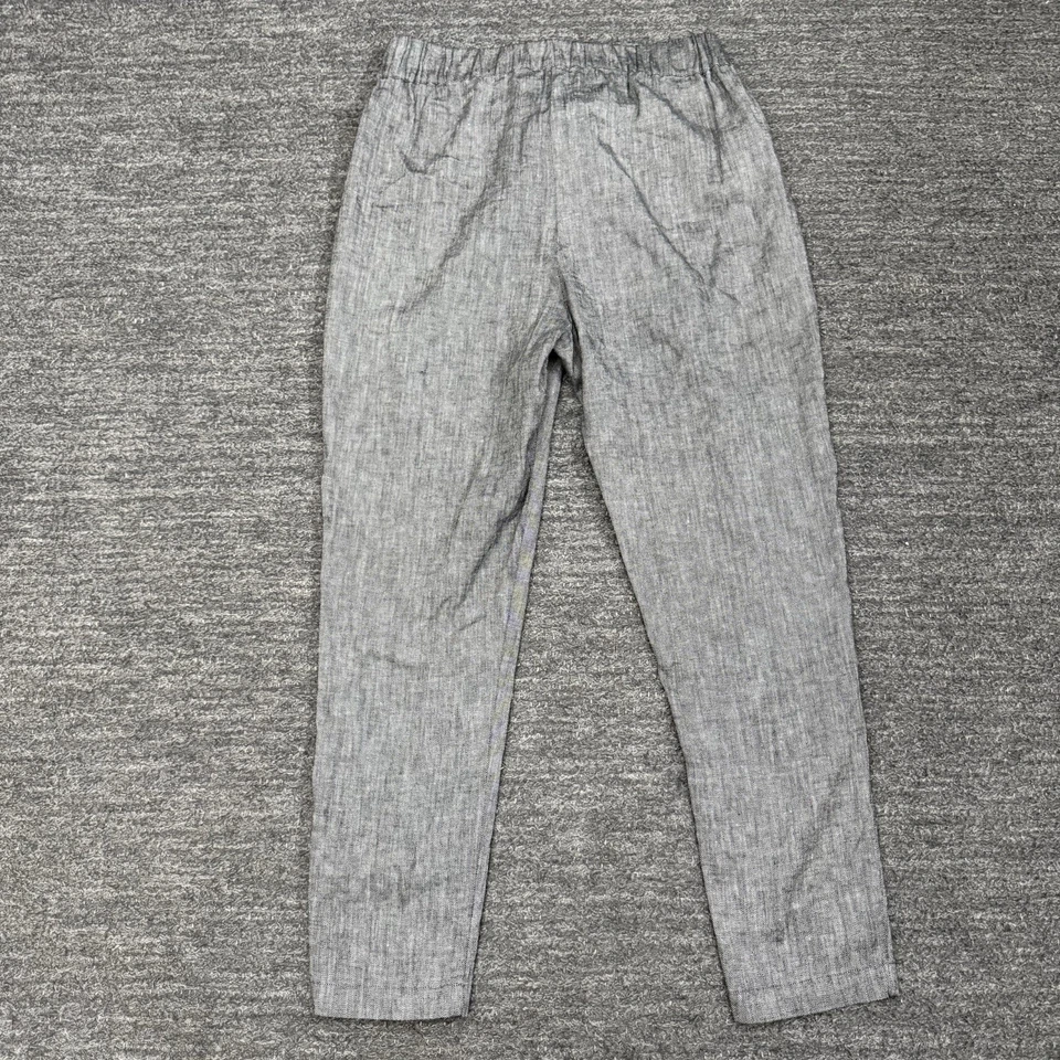 Женские льняные брюки Jarbo 40 размер США 10 серые с карманами без застежек конические Lagenlook Beach - Изображение 2 из 4