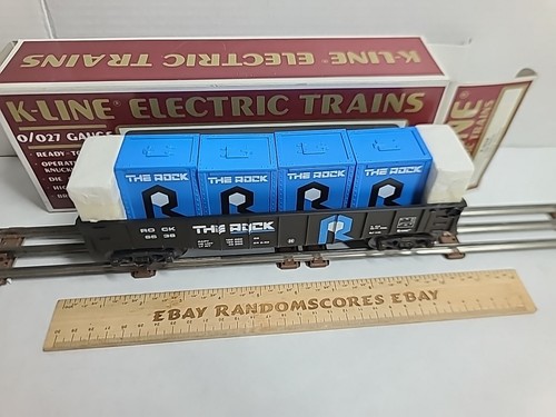 NIB K-Line O Gauge K-6538 The Rock Gondola w/ Removable Crate Load - Picture 2 of 13
