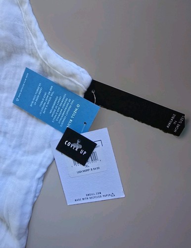 Oneil Xl White Swimsuit Cover Up Jumper With Pockets NWT - Picture 7 of 12