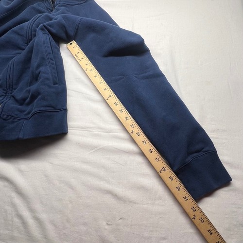 RALPH LAUREN Full-Zip Mock Neck Sweatshirt Jacket Men's XL Navy Blue Flag Logo - Picture 6 of 12
