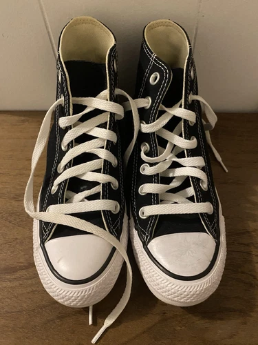 Sneakers Converse All Star bianche e nere Unisex (uomo 3 donna 5) usate