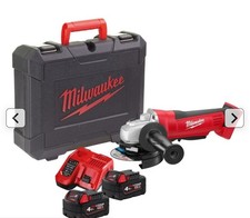 Milwaukee HD18AG115-402C M18 18V 115mm Angle Grinder Kit - 2x 4Ah Batteries...