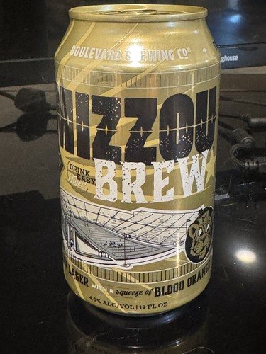 Mizzou Brew - Missouri - Memorial Stadium 100 years 2026 - Empty Beer Can