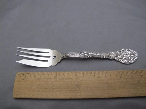 Gorham Sterling VERSAILLES (1888) Small 4-TINE PASTRY FORK-NO MONO