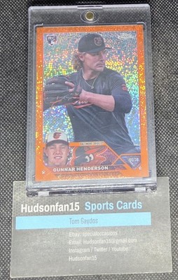 Gunnar Henderson 2023 Topps Chrome Update Image Variation Orange Speckle /25 RC