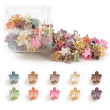 Mini Flower Hair Clips 100Pcs, Small Hair Clips Mini Claw Clips Cute Jaw Clips H