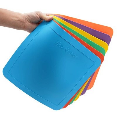 Flat Square Spot Marker 12 inch Multi-Color Exercise Kids Floor Playmat