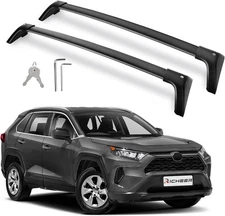 Pair Roof Rack Crossbars Luggage Kayaks Rack w/Lock 260LBS for 2019-2025 RAV4