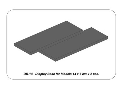 ABER Models DB-14 - 1:48 DISPLAY BASE FOR MODELS 14 x 6 cm x 2 pcs. - Neu