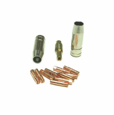 TRAFIMET MB15 Tips and Shroud MIG WELDING TORCH 10 x Tips 2 x Shroud M6 Binzel Style Type
